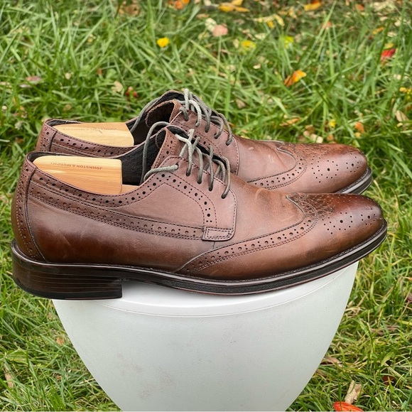 Donald J Pliner Shoes Mens 10 Brown Leather Wingtip Dress Oxfords Lace Up main image 7